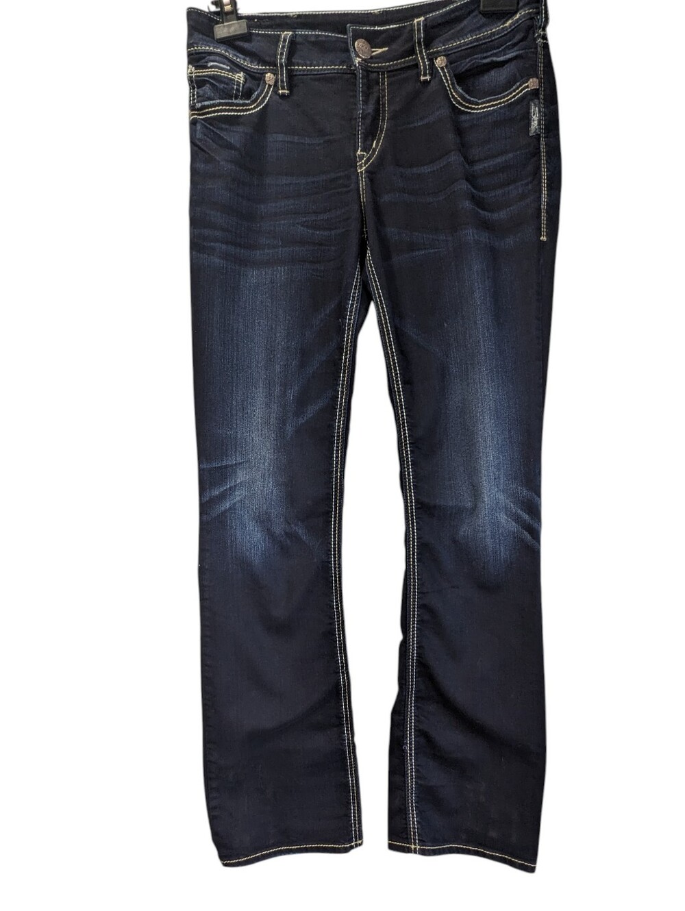 Silver Jeans Dark Indigo Straight-Leg Women's Western Style Boot Cut Jeans 30/33
